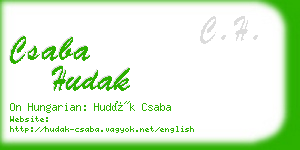 csaba hudak business card